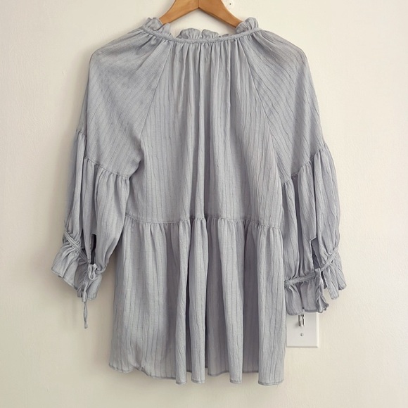 NWOT Blue Pepper Peasant Top Puff Sleeves - Picture 6 of 11